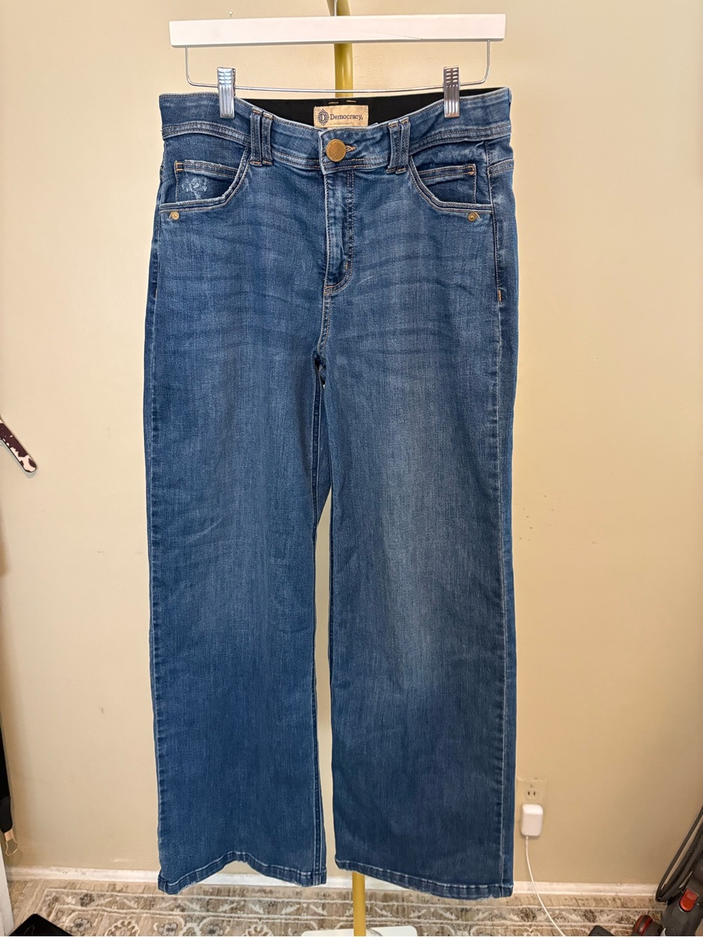 Democracy Wide Leg Jeans in Medium Blue Denim #20